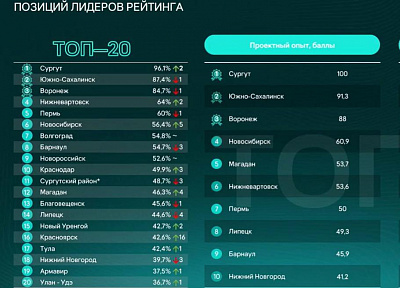 Столица Приамурья опять вошла в 20-ку лучших городов страны в рейтинге по уровню развития ГЧП