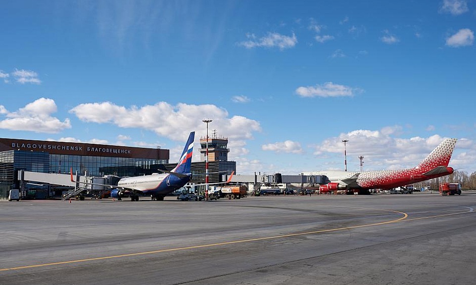  Новый современный аэровокзальный комплекс Международного аэропорта Благовещенск (Игнатьево) им. Н.Н. Муравьева-Амурского введен в эксплуатацию - старт его работе дал президент России Владимир Владимирович Путин